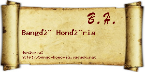 Bangó Honória névjegykártya
